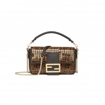 FENDI BAGUETTE GLITTER HANDBAG (19.5*11*5cm)